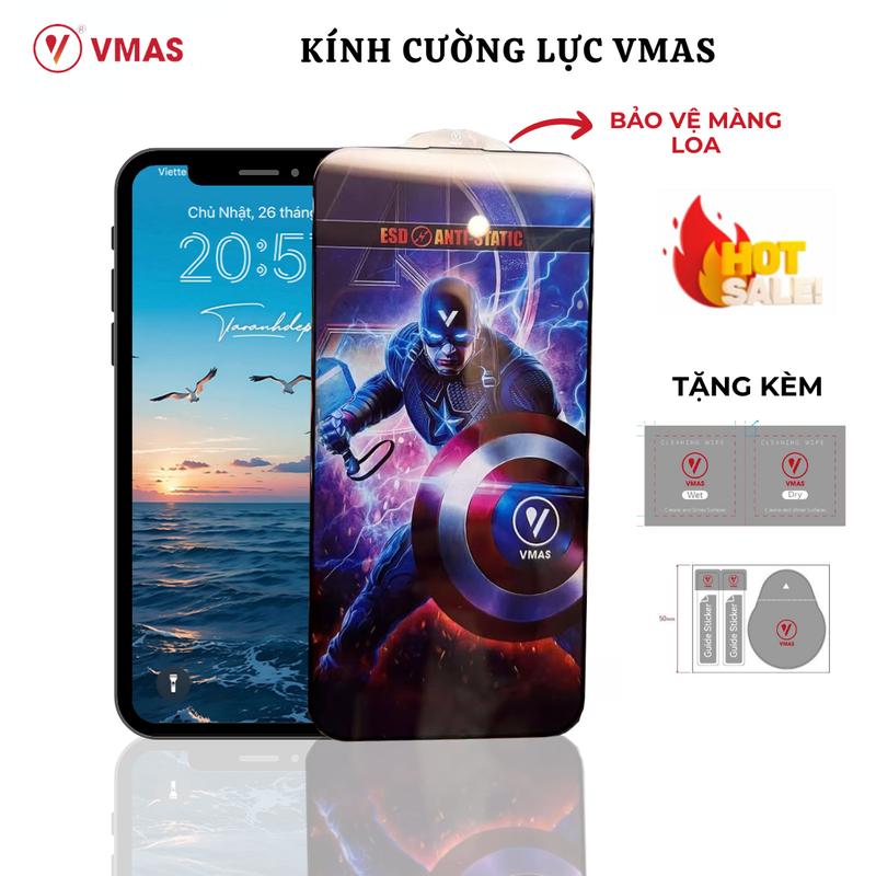 Kính Cường Lực VMAS Cho Iphone 6 Đến 16promax, Màng Loa Chống Bụi, Hạn Chế Bám Vân Tay - Phụ Kiện Điện Thoại