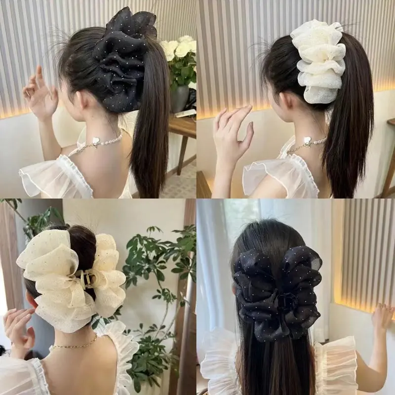 Kẹp Tóc Bướm, Ngọt Ngào Và Thanh Lịch, Phong Cách Ab, Cỡ Lớn, Dành Cho Phụ Nữ Và Trẻ Em Gái, Kẹp Cá Mập, Phụ Kiện Đội Đầu 2