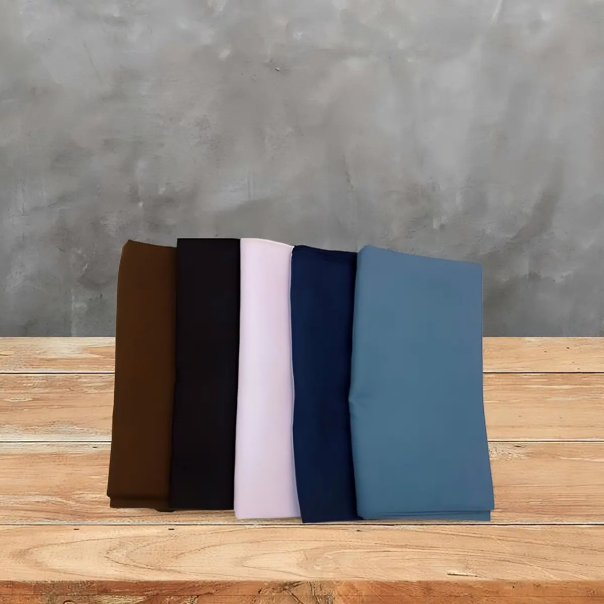 Jilbab Segi Empat Katun Neci Polos Coklat Hitam Abu Biru untuk remaja dan Dewasa Sekolah Rawis Muslim Putih