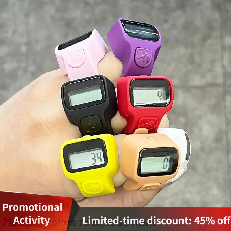 Finger counter, Mini and portable, lightweight, retractable digital line, with LCD display, colorful