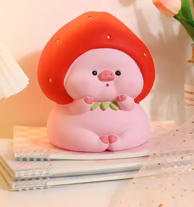 Ống Tiết Kiệm Heo Đất Hoạt Hình Heo Trái Cây Trang Trí_Art House Ống Heo Đựng Tiền 7