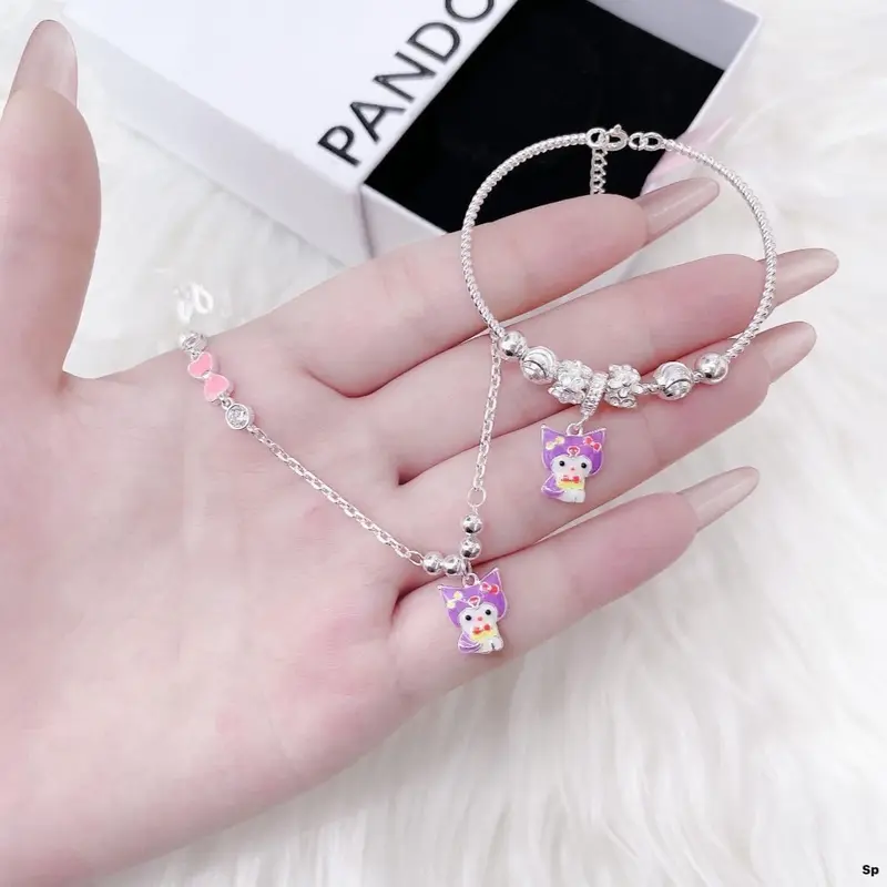 Set koromi bạc s925 không đen gỉ cho bé - Phụ Kiện tay, cổ 2