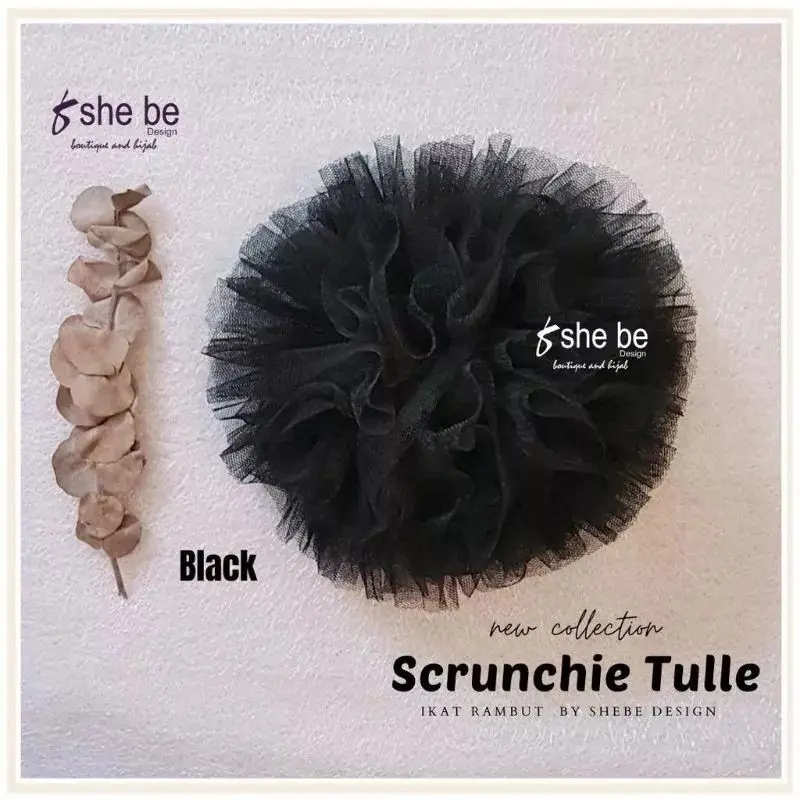 PROMO Promo Scrunchie Cepol Hijab Tile Tille Jumbo/Ikat Rambut Hijab bahan tile premium gresd A 2
