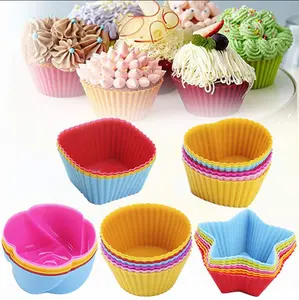 Cetakan Silikon Kue Cup Cake Muffin Puding Kitchenware Silicone
