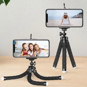 Phone camera tripod mini flexible flexible portable stand for GoPro iPhone canon Nikon Sony with phone clip with 1/4 screw