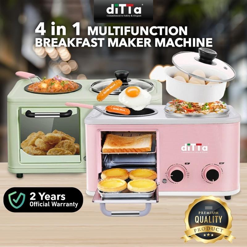 DITTA 1200W 8L 4 in 1 Multifunction Breakfast Machine Mini Bread ...