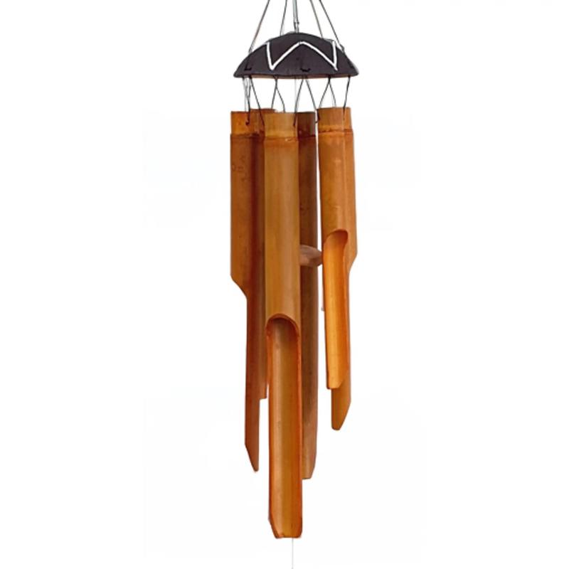 ANKINTE Chuông Gió Tre Trúc Gáo Dừa Họa Tiết Ngôi Sao Trang Trí Nhà Cửa Quà Tặng Phong Thủy Âm Thanh Vang Thư Giãn Năng Lượng Tích Cực Decor Decor Phòng Treo Tường