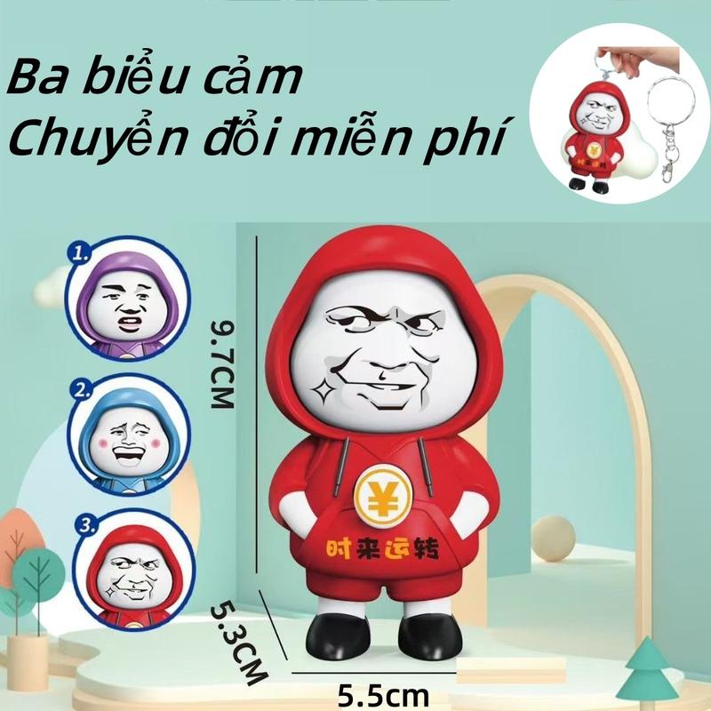 Mới sáng tạo thay đổi khuôn mặt dễ thương hoạt hình búp bê móc khóa kawaii hoạt hình túi mặt dây chuyền nội thất ô tô vui nhộn mặt dây chuyền móc khóa đồ trang trí Women Móc Chìa Khoá,Mặt Thay Đổi Bấm、Búp Bê Biểu Cảm Giải Tỏa Căng Thẳng Móc Khoá