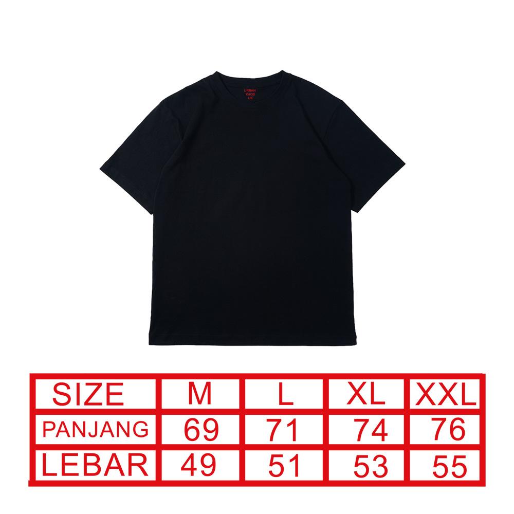 XPX-T-shirt kaos katun Boxy fit -HitamLeopard - hitam, S