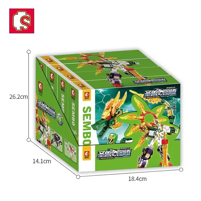 Brick Robot Legend - Mecha of Steel 4in1 Mythical Beast Mainan Balok Toys 3