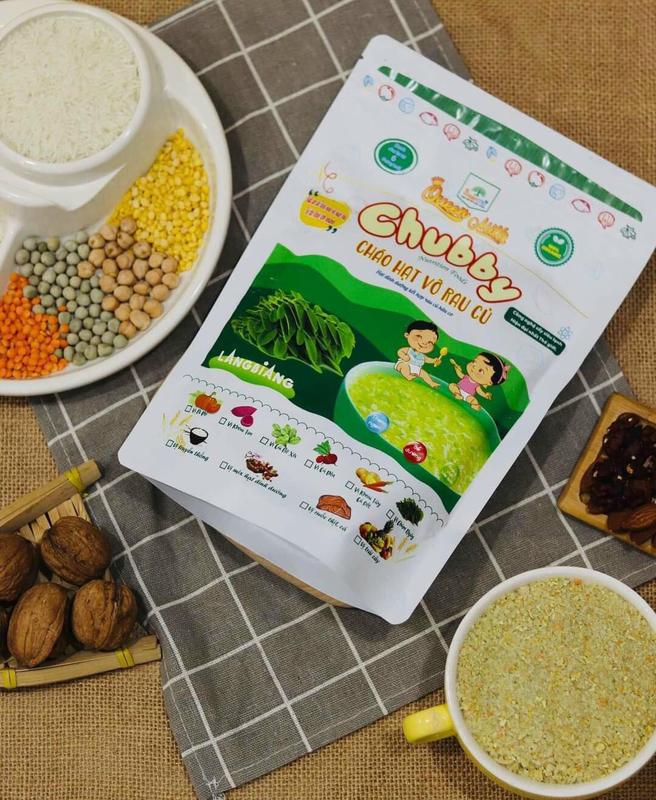 CHÁO HẠT VỠ RAU CỦ CHUBBY CỦ DỀN, CHÙM NGÂY, KHOAI LANG TÍM, CÀ RỐT, BÍ ĐỎ, CẢI BÓ XÔI, CỦ DỀN 1