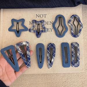 กิ๊บติดผม ขนาดเล็ก สไตล์วินเทจ สีกรมท่า มีหน้าม้า กิ๊บข้าง สำหรับผู้หญิง สไตล์ใหม่ 2025 เหมาะสำหรับผมหัก กิ๊บบีบี เครื่องประดับผม กิ๊บข้าง กิ๊บติดผม