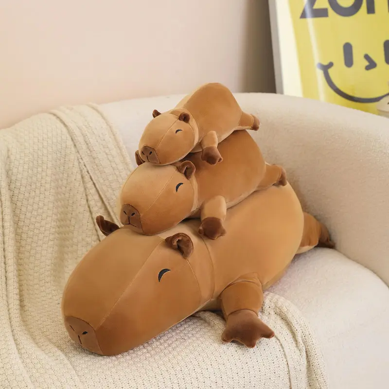 Capybara Design Plush Toy, 1 Count Cute Capybara Stuffed Doll, Soft Capybara Plush Pillow, Comfortable Home Decoration, Perfect Gift for Children 4