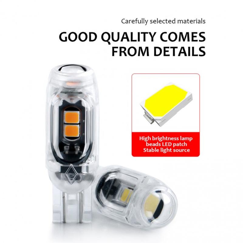 Product Introduction of 1pc Flash T10 Led Bulb Turn Signal Light W5W 194 Wid Indicator wi Lens Car Parking Daytime Running License Plate Dome Reading Lamp Auto Motorcycle Led Light 2835 5SMD Strobe 21