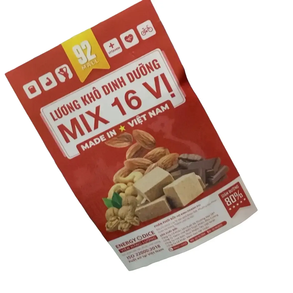 Lương khô mini mix vị hạt dinh dưỡng và trái cây