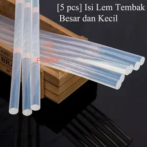 FLOPY [ 5&10PCS ] Isi Lem Tembak Stick Serbaguna / Refil Lem Tembak Hampers Lebaran, Parsel Idul Fitri
