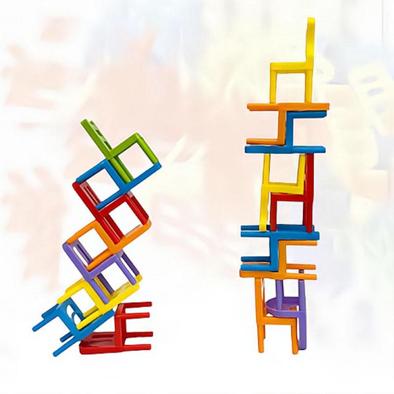 Product Introduction of Colorful Family Board Game A Strategic Educational Toy for Kids Balance Chairs on a Desk to Win N6H3 27
