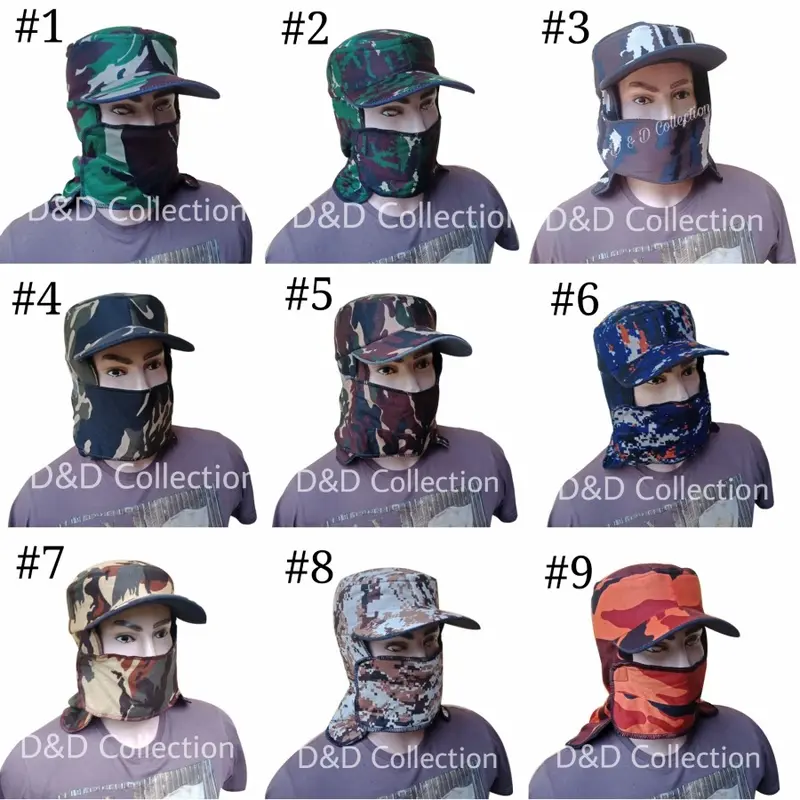Topi Jepang Masker Premium Motif Loreng Army Topi Mancing Topi proyek 1