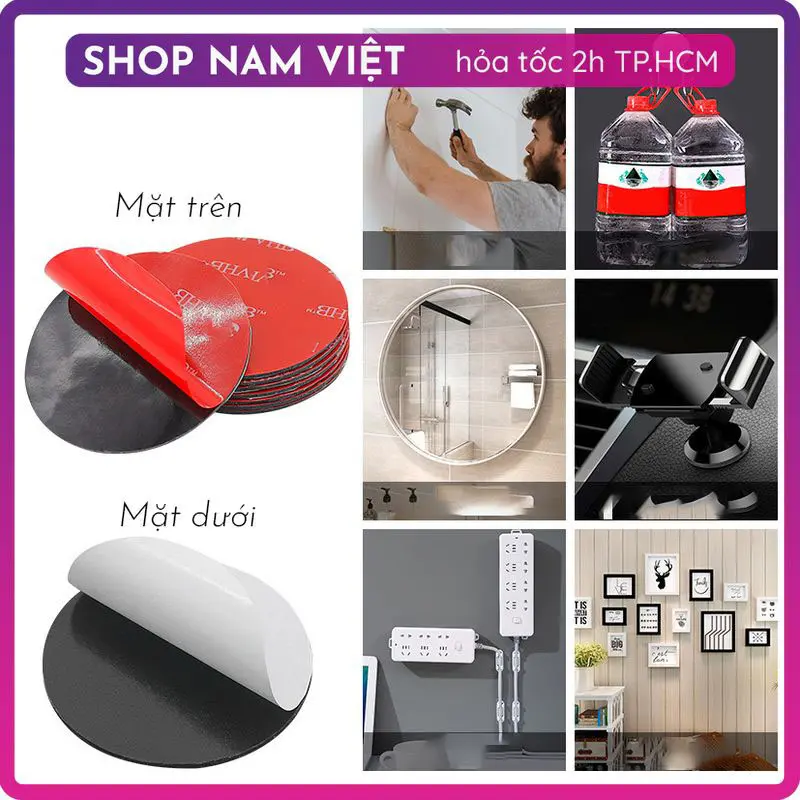 Miếng Dán VHB Xám Siêu Dính Dán Camera Hành Trình, Phụ Kiện Oto 3