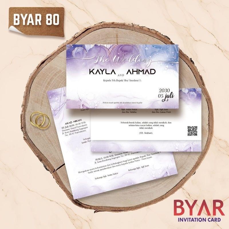 Undangan Pernikahan Kekinian BYAR 80 Elegan Modern Paket Lengkap 100 PCS Gratis Label & Plastik - JanjiKita | Default