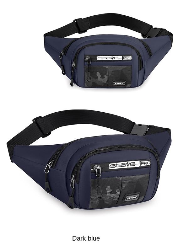Product Introduction of Solid Color Men Chest Bag Outdoor Sports Waist Pack For Boys Multi Layered Design Crossbody Bags 14