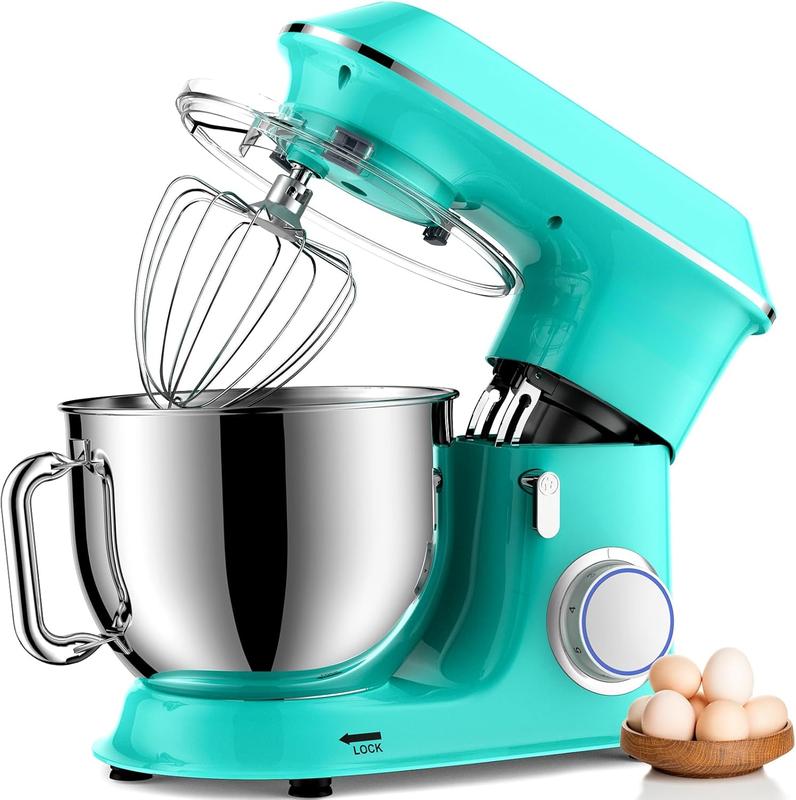 TikTok Shop Electric Stand mixer 9.5QT 660W 7 Speeds Tilt Head Dough Mixers Bread Mixer with Dough Hook Whisk Beater Splash Guard for Baking Bread Cake Cookie Pizza Muffin Salad and More