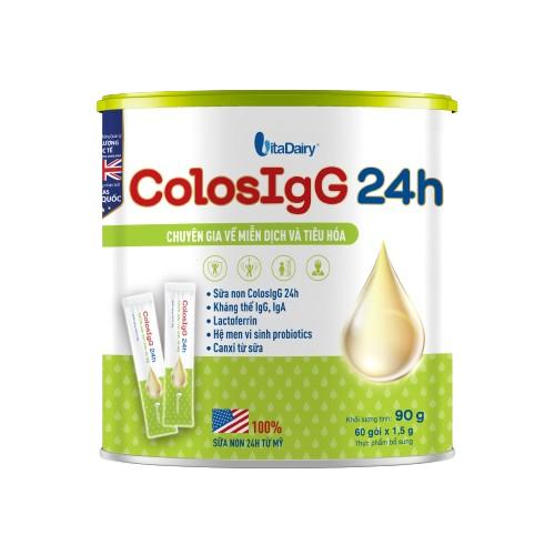 Sữa Non ColosIgG 24h Giúp Tăng Đề Kháng Và Hỗ Trợ Tiêu Hóa Cho Mọi Lứa Tuổi - Hộp 60 Gói 1,5g