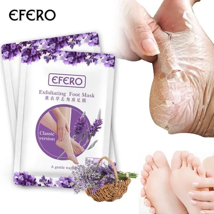 Efero Foot Mask Masker Kaki Perawatan kaki Tumit Pecah dan Kering Pengelupas Kulit Mati 1
