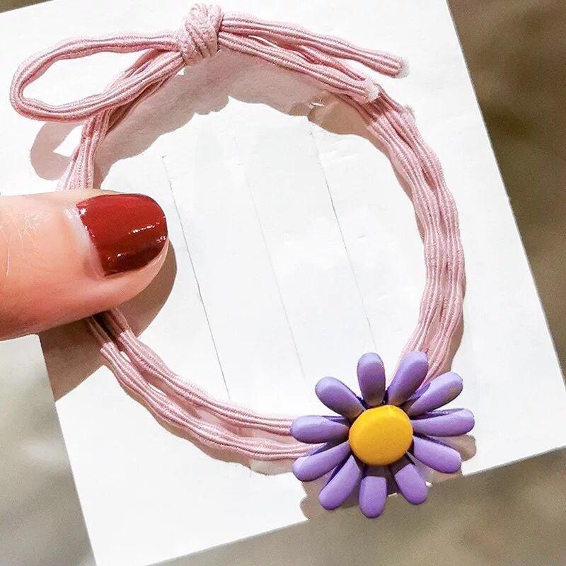 Product Introduction of Colorful Hair Ties Cute Sunflower Hair Bands for Women 6