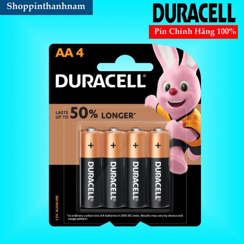 Pin AA Duracell Coppertop Vỉ 4 Viên Dung Lượng Cao