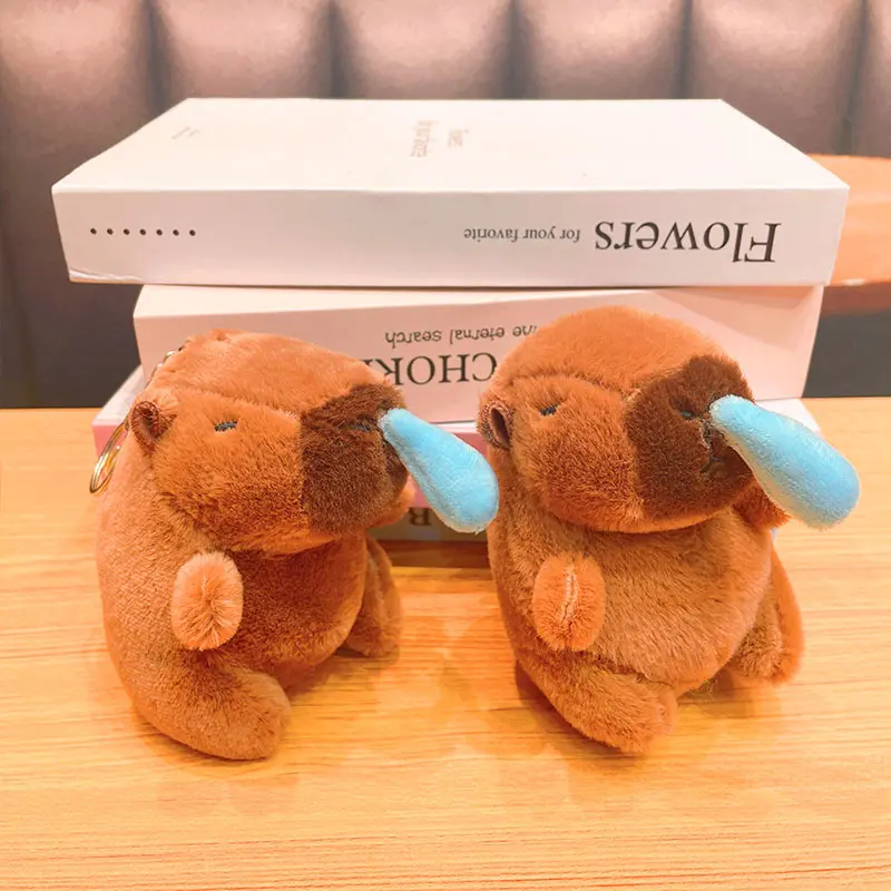 Móc Khoá Capybara Chảy Nước Mũi Siêu Đáng yêu Móc Chìa Khoá Women Móc Khóa Nữ Nhung 7