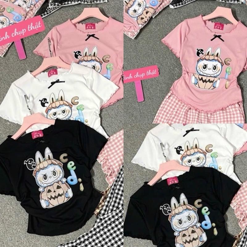 Bigsize 60-140kg áo babytee labubu co giãn ( 3 màu trắng , Hồng , đen ) [BT77]