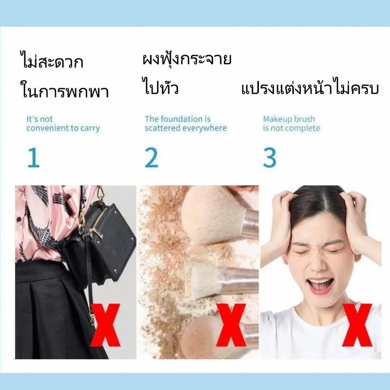 Product Introduction of 5pcs Mini Portable Makeup Brushes Set Multi-function Makeup Tools ชุดแปรงแต่งหน้าใหม่ 5 ชิ้นมินิแปรงแต่งหน้าขนนุ่มแบบพกพา Portable Makeup Tools With Mirror 12