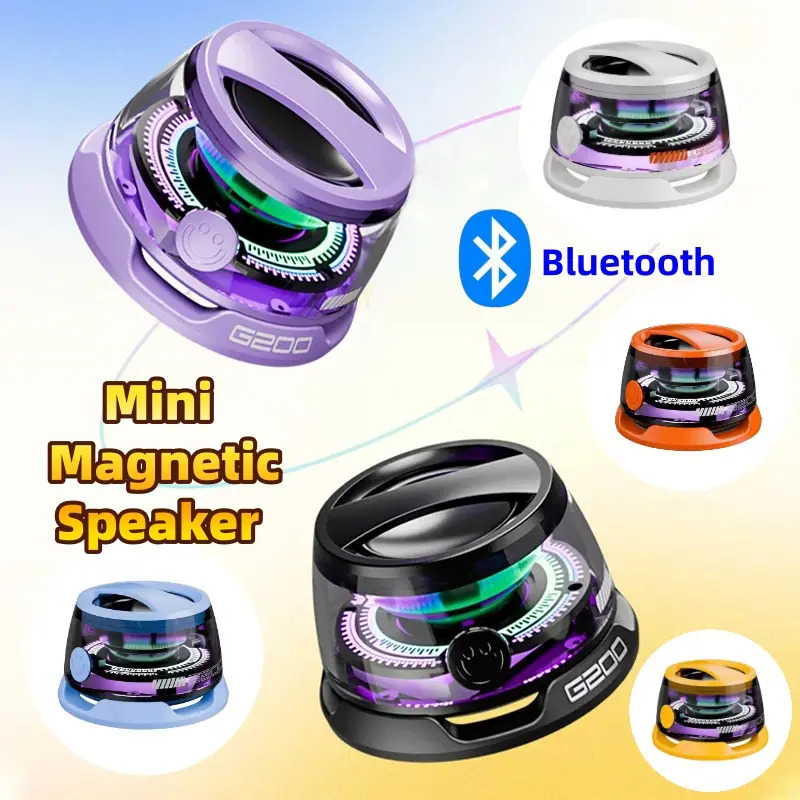 G200 Mini Sound Box 1/2PCS Bluetooth Magnetic Speaker RGB Multifunction ...