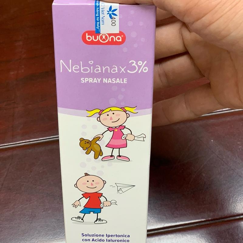 (31) Nebial 3%: Muối ưu trương dùng vệ sinh mũi khi đặc xanh vàng 2