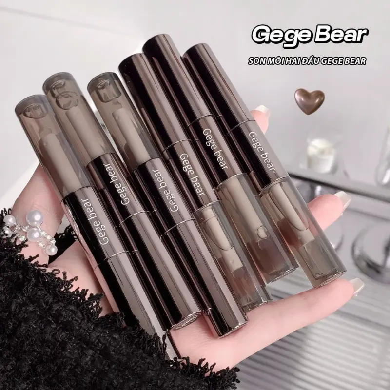 Son môi 2 đầu GEGEBEAR lì và bóng, kết hợp siêu đẹp S-GG-2D 0