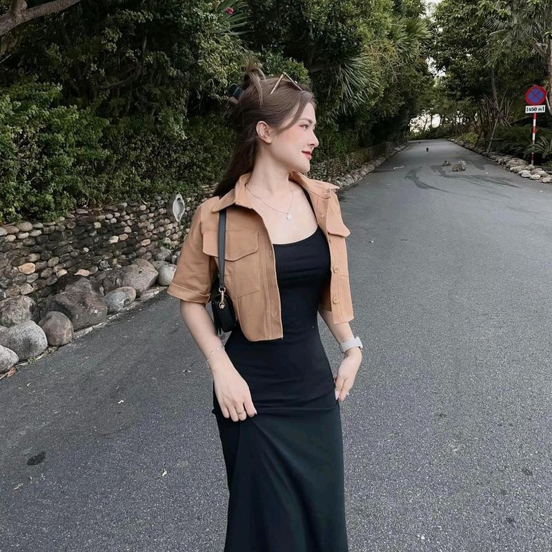 váy hai dây body kèm áo khoác ngoài đẹp MeiHouse Nữ Women