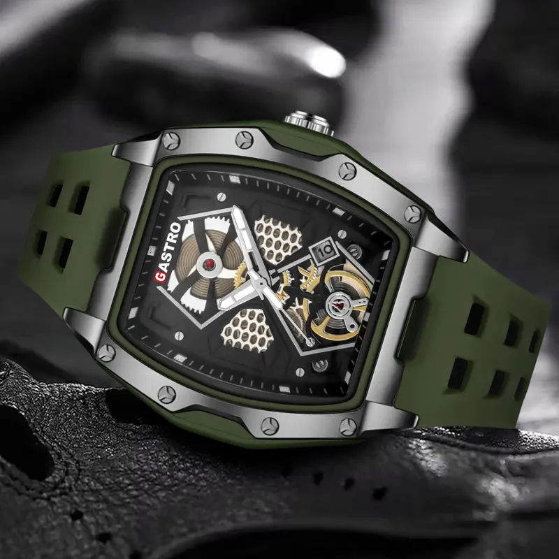 Gastro Jam Tangan Pria Sport D30 RM 4 Rubber Water Resistant 3 ATM Watches 4