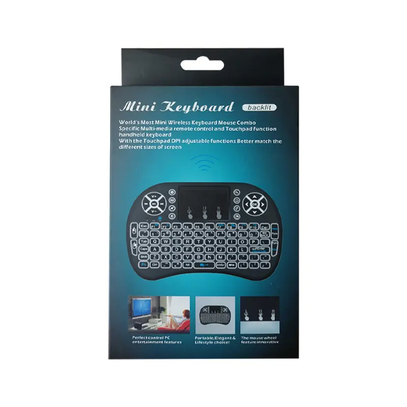 Keyboard Mini Wireless  2.4Ghz Dengan Touchpad Untuk Pc Android Smart TV 4