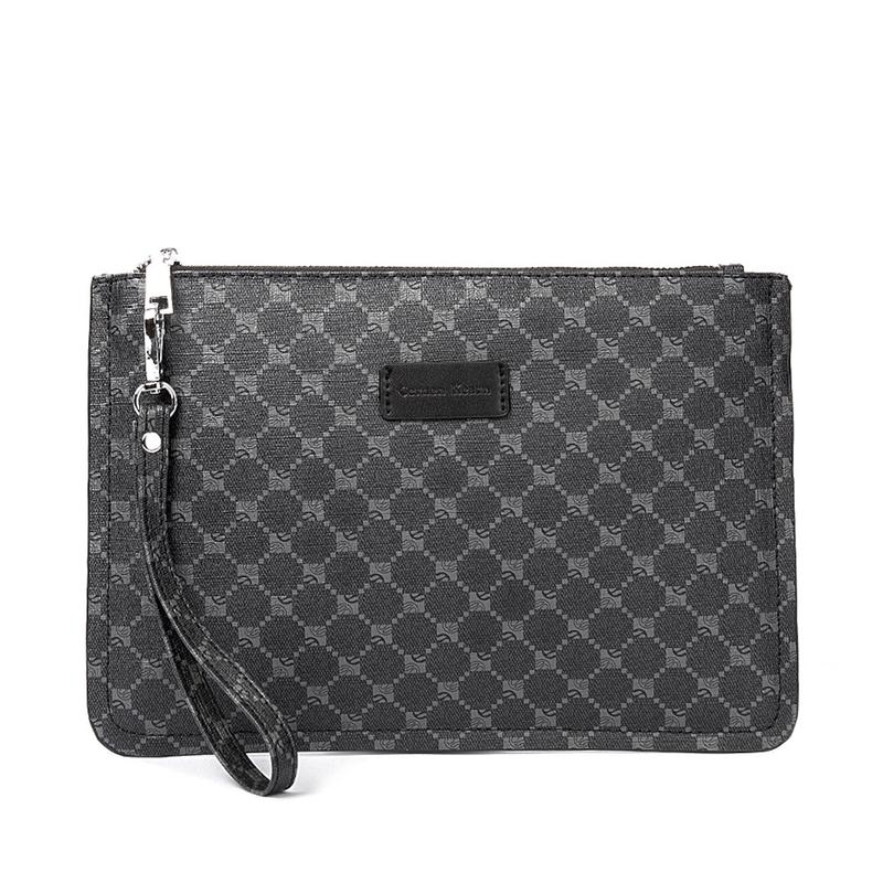 Product Introduction of New Men's Personalized Clutch Chessboard Grid Contrast Color and Versatile Trendy Clutch Large Capacity Mobile Phone Bag Wholesale 17