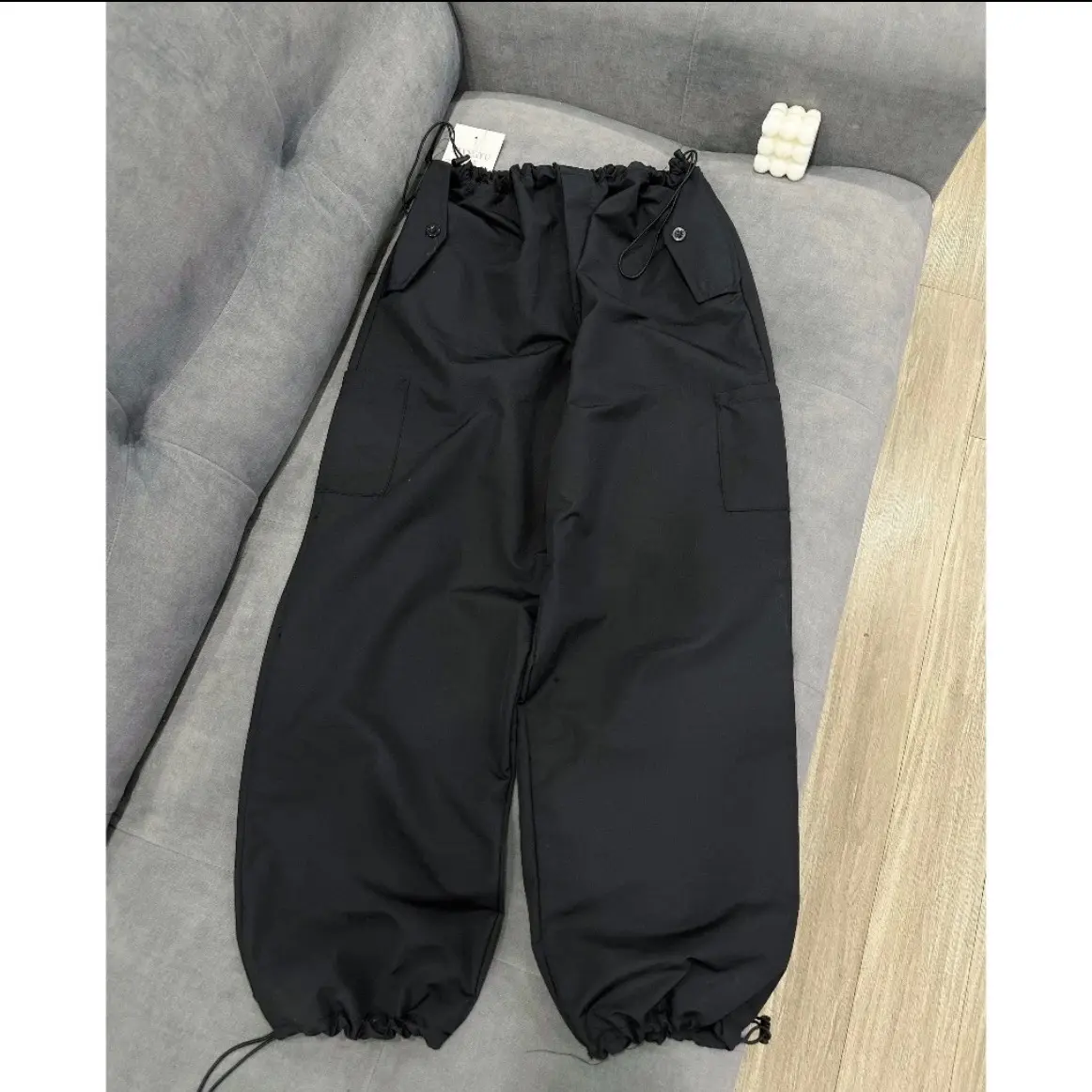Quần vải kaki túi hộp bo gấu