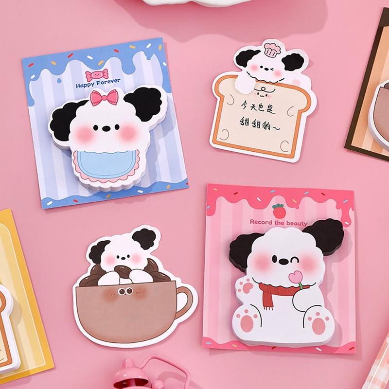 Product Introduction of 30Sheets Kawaii Puppy Sticky Notes Stationery Cartoon Notebook Notepad 13