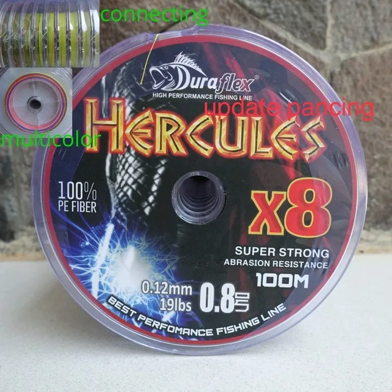 Benang PE HERCULES DURAFLEX X8 senar pancing multicolor