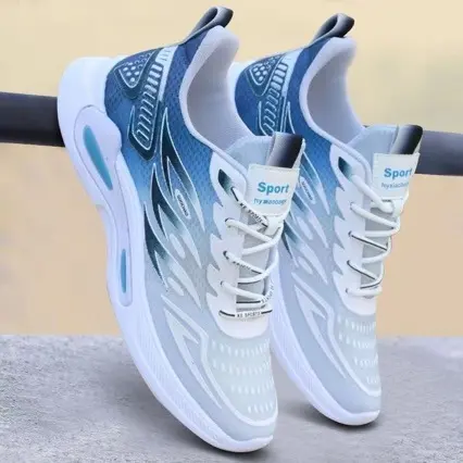Kasut Bernafas Lelaki, Bahan Sutera Ais, Trend Fesyen, Kasut Kasual Sukan Jaringan, Tapak Lembut, Kasut Lari Selesa, Sneaker Kasual, Koleksi Baharu 2024