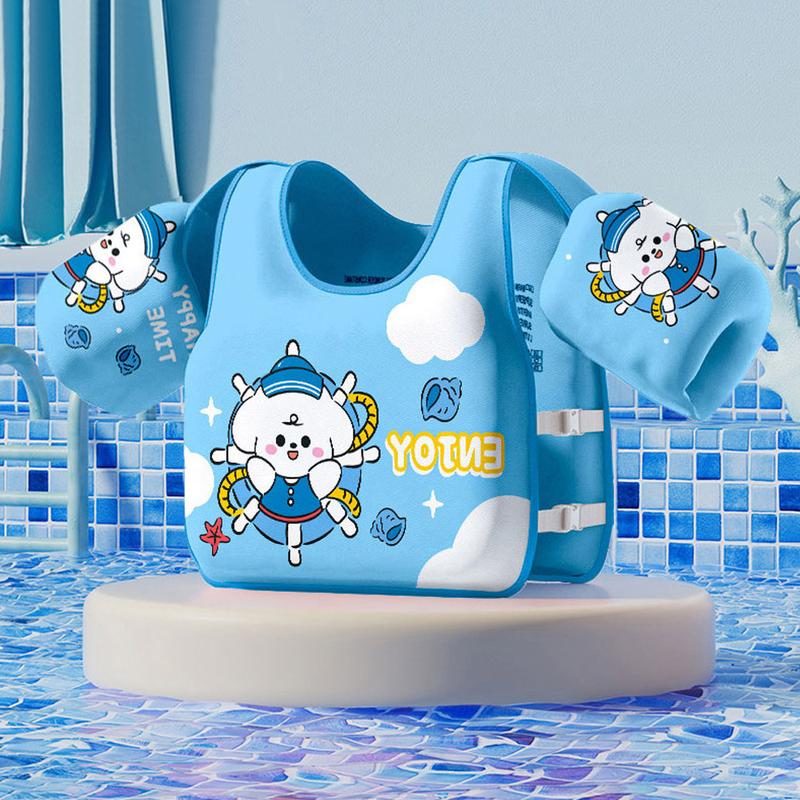 Product Introduction of Creative Float Summer Kids Swim Vest Airless Water Play Child Buoyancy Vest Cartoon Adjustable Swim Arm Ring Baby 33