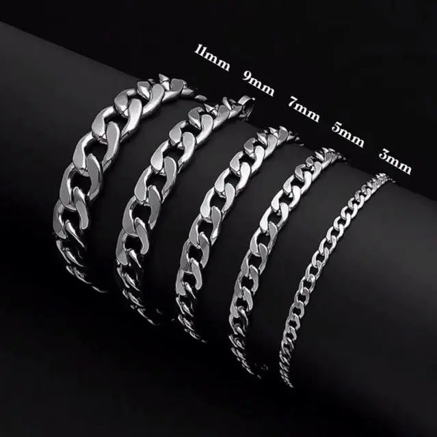 GELANG TITANIUM STANLEES STELL PRIA WANITA MODEL RANTAI ANTI KARAT TIDAK LUNTUR (beli 2 dapat bonus)