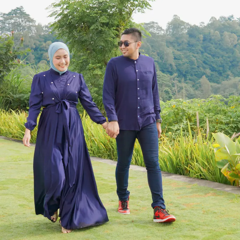 Baju Sarimbit Gamis Muslim Panjang Couple Keluarga Ibu Anak - Raya Series by Nuriariya 4