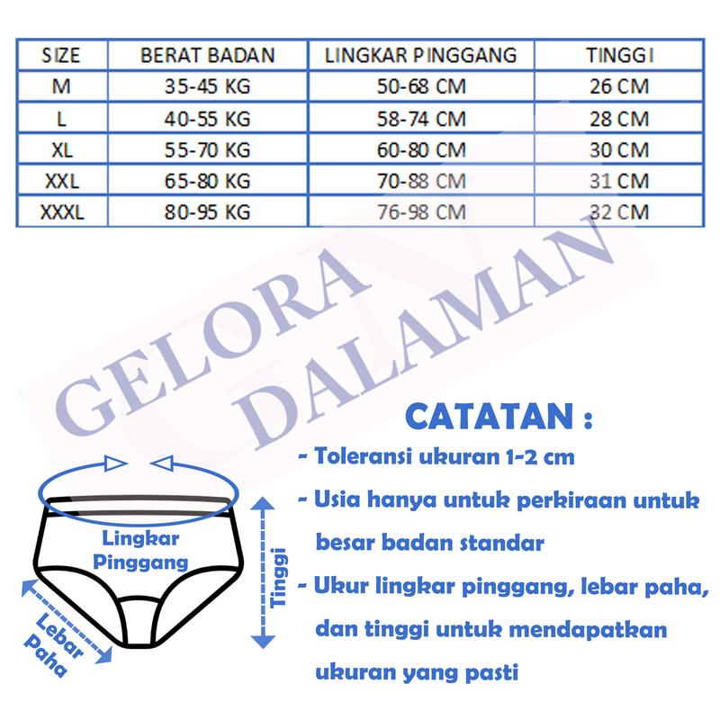 Celana Dalam Pria 1 Kotak Isi 3Pcs Sempak Laki 1