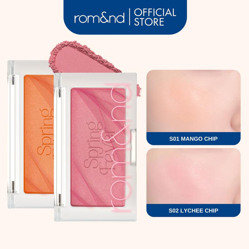 Rom&nd Màu S01-S02 Phấn Má Hồng Trang Điểm Romand Better Than Cheek 3.4g