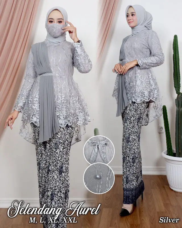 Kebaya Tile Slayer Aurora Salendang Dan Rok Plisket Batik Premium Seragaman Wisuda 2022 Kebaya Remaja Kekinian Kebaya Mod korean ern Xiuyan Jade Brown style dress lamar 1